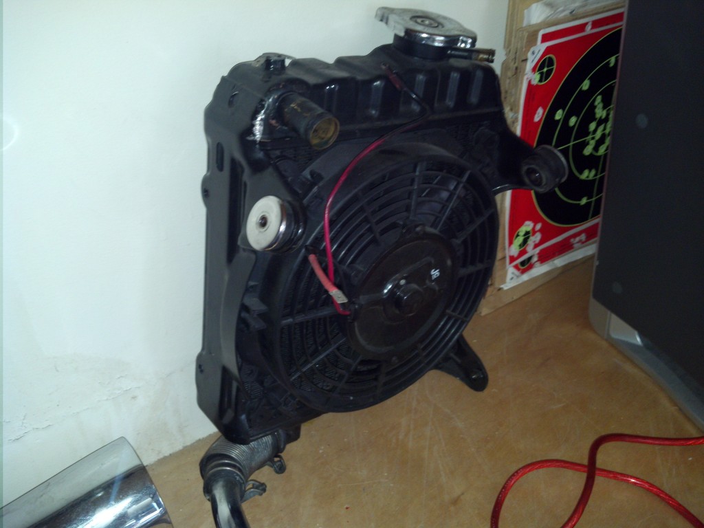 CX500 radiator /w sensor and electric fan mod